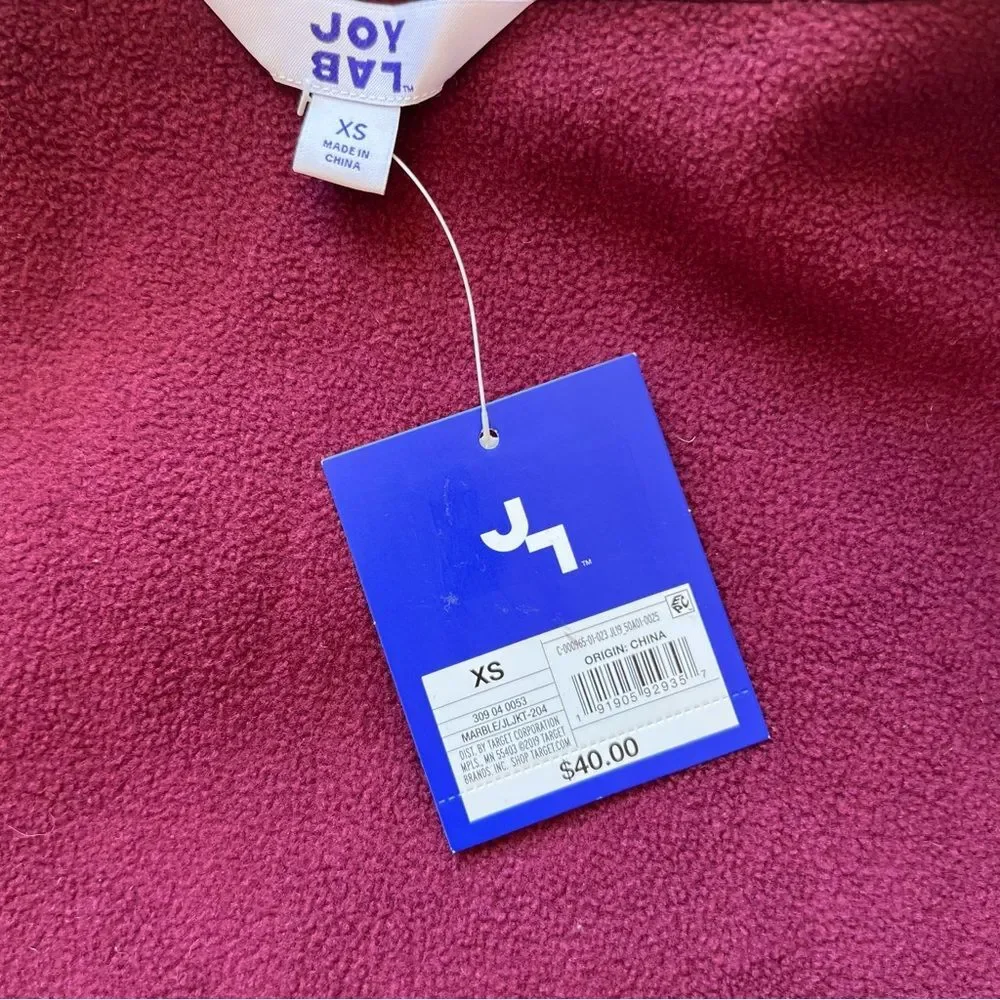 Joy Lab Sherpa Hoodie Marbled color NWT XS